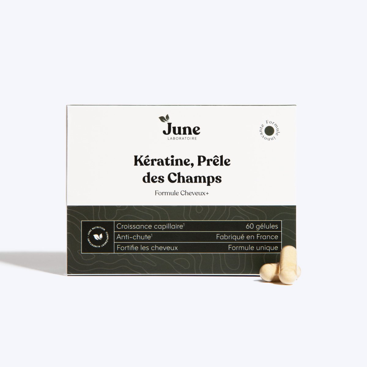 Kératine, Prêle des Champs | Cheveux | 60 gélules - June Laboratoire